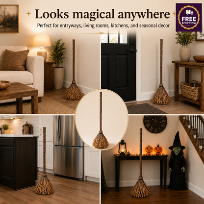 Halloween Floating Witch's Broom