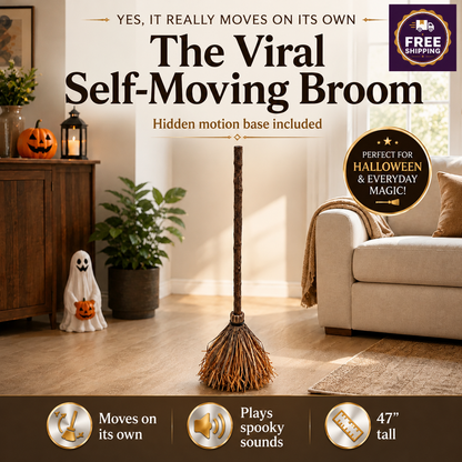 Halloween Floating Witch's Broom