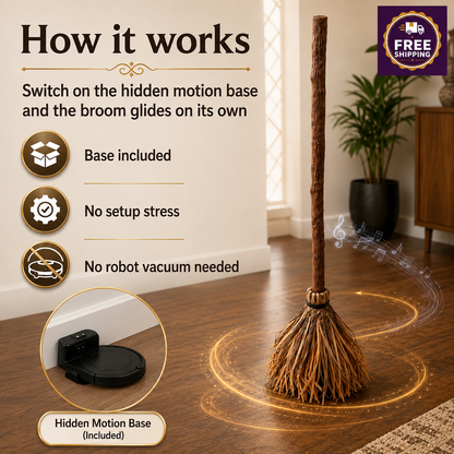 Halloween Floating Witch's Broom
